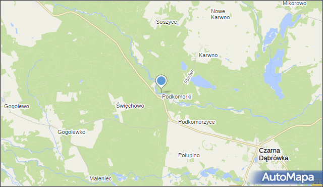 mapa Podkomorki, Podkomorki na mapie Targeo